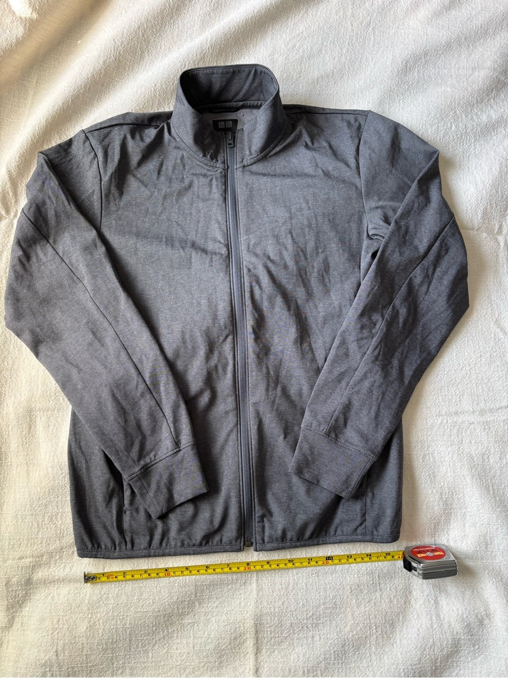 UNIQLO Men's Gray Full-Zip Light Jacket - S